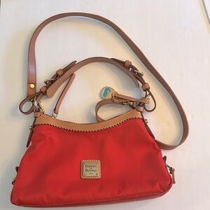Dooney & Bourke Red and Tan Crossbody Bag